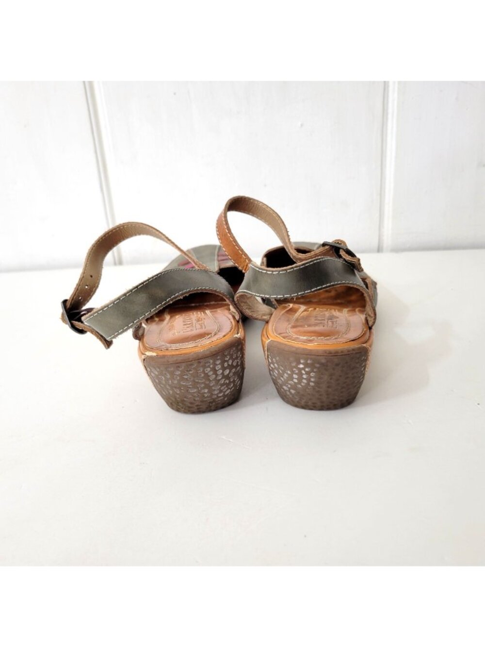 Springstep L'Artiste Leather Ankle Strap Shoes With Multicolor Cutout Design Eur - Picture 5 of 8